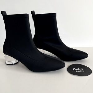 Forever 21 Sock Boot with Lucite Heel NWT
